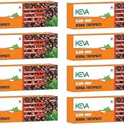 Keva Clove Mint Toothpaste : Tightens Gums, Fights Germs, Artificial Flavour Free, Triclosan Free : 100gms - Pack of 8-image-80
