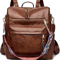 Women's Fashion Backpack Purse Multipurpose Design Convertible Satchel Handbags Shoulder Bag Travel bag, Auburn, ONE_SIZE, Modern-image-9