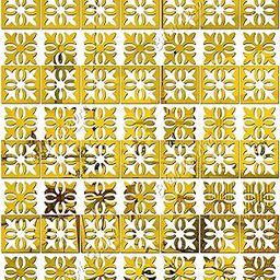 Bikri Kendra - 48 Beautiful Pattern Golden Mirror Stickers for Wall, Wall Stickers, Acrylic Mirror Wall Decor Sticker, Wall Stickers for Hall Room, Bedroom (Golden)-13