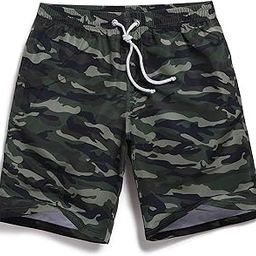 Mens Quick Dry Swim Trunks Printing-image-37