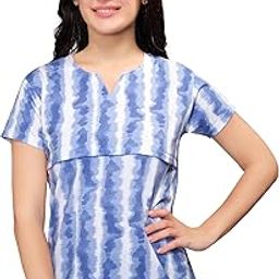Women's Cotton Tie-Dye Print Feeding/Nursing/Maternity Tops 1144-image-58