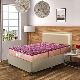 peps Springkoil | 06-Inch Bonnell Spring Mattress - Single Size (72X30X06) Medium Firm, Orthopedic Support, 5-Year Warranty, Maroon | Includes 1 Free Pillows-28