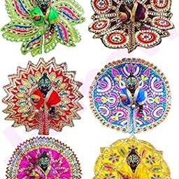 Jahnavi® Laddu Gopal Dress Heavy poshak Set of 6 pcs | Ladoo Gopal Dress | Kanha ji Dress Size 0 1 2 3 4-image-8