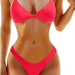 S2Z Fashion Women Two Piece Bikini High Cut Swimsuit Triangle Bathing Suit Sexy Bikini Set-image-91