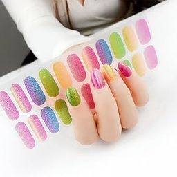 Havilah Nail Sticker 22 Fingers Shiny Onion Powder Starry Waterproof Nail Sticker Model 6-image-99