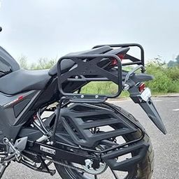 Saddle Stay with Exhaust Sheild with Jerry can Mount For Honda CB200X (Black)-image-90