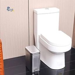 SHIPLORD® Slim Rectangular Trash Can with Soft-Close Lid - 5L Mini Garbage Bin for Bathroom Office & Small Spaces - Stylish Wastebasket with Removable Liner-image-64