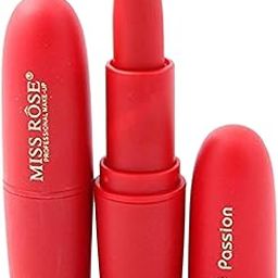 Miss Rose Hot and Soft Matte Lipstick Long Lasting Moisturizer Lip Gloss Lipstick Women Lip Care Cosmetic Makeup, red, 3.4 g-image-31