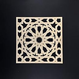 Haoser Laser Cut Carved Panel Wall Decor, Living Room Art, Wood Art, Windows (Length-30cm, Width-30cm, Thickness-0.3cm)-picture-24