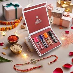 Riya Gift a Memory Perfume For Unisex with 2 Rakhi Gift Set | 4Nx20 ml | Eau De Parfum-image-97
