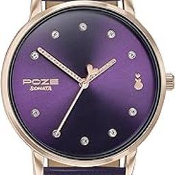 Poze Analog Quartz Purple Dial Watch for Women-image-97