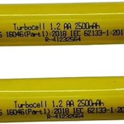 AA Ni-MH 2500 mAh (Full Capacity) 1.2v Rechargeable Battery for Toys, Clock, Gaming Console, Torch, Remote, Trimmer etc Pack of 2 Batteries (Yellow) Heavy Quality Battery-5