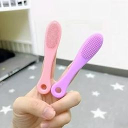 2 Pcs Silicone Face Scrubber Facial Cleansing Brushes | Blackhead Remover Brush Cleanser Nose Pore Brush Finger Scruber Tool Facial Skin Cleaner Massage Brush-image-24
