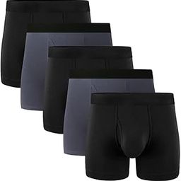 Mens Trunks Underwear Cotton Boxer Briefs Short Leg Comfortable Underpants 5Pack-image-34