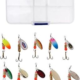 THE STYLE SUTRA® 1 Box Fishing Lures Kit Metal Spoons Baits Sequins Lures 10Pcs Spinner Lures | 1 Box Fishing Sequins Lures-image-88