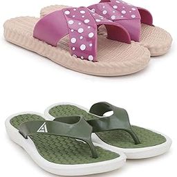 Combo Pack of 2 Slipper/Flip Flops/Slides/Clogs/Sandals for Women (Jute Vs V-Triangle)-image-41