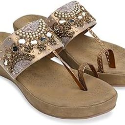 By Regal Women Embroidered Comfort Flats-picture-32