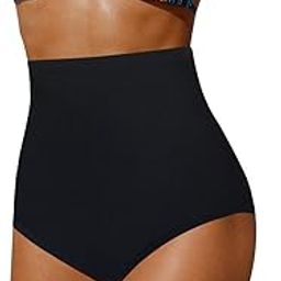 Women Swimsuit High Waist Bikini Bottoms Tummy Control Tankini Bottoms Swim Shorts Plus Size-image-56