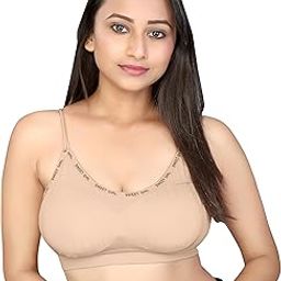 Lightly Padded Non-Wired Cotton Blend Sports Bra for Women | Comfortable Support | Breathable & Soft Fabric | Ideal for Everyday Wear & Active Use | Wireless Sports Bra-image-57
