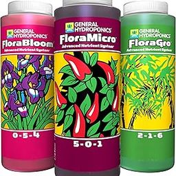 General Hydroponics GH Flora Series 16oz Pints Trio FloraMicro FloraGrow FloraBloom-17