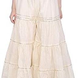 Women's Rayon Regular Fit Sharara Pants (Pack Of 2)(G-17_Off White_X-Large)-image-10
