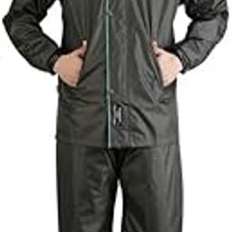 Evershine Men's Reversible Rainsuit Long Jacket With Hood Waterproof Pant And Carrying Pouch (T411-P)-41