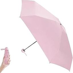38-inch Portable Mini Umbrella for Women, Men, Kids, Girls, Boys 3 Fold umbrella for Sun Protection & Rain Foldable & Lightweight Manual Open Umbrella for Travel (Pink)-47