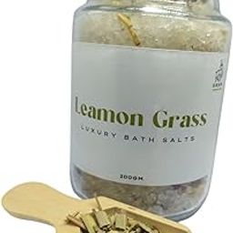 DEER Lemongrass Bath Salt 200g – Refreshing Bath Soak with Essential Oils & Natural | Aromatherapy & Stress Relief | Premium Glass Jar with Cork Lid-image-90