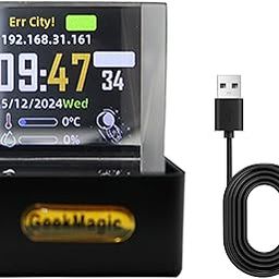 Mini 3D Hologram Cube Display,Holo Cube, Bitcoin Crypto Stock Ticker, Crystal Photo Desktop Holocube, Smart Weather Station Digital,Time Display,GIF Animation Gift Cool Desktop Decor (Black)-22