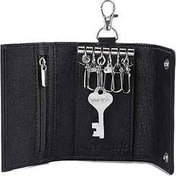 Premium Leather Tri-Fold Keypouch | Keyholder for Men and Women | 6 Key Holder (Set of 1)-image-41