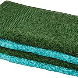 Amazon Brand - Solimo 100% Cotton 4 Piece Hand Towel Set, 380 GSM (Baltic Blue, Mint Green)-16