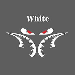 VVWV Bicycle Stickers and Graphics for Cycle Body Frame Devil Face White Vinyl Die-Cut L X H 15 X 5 Cms Pack of 2-5