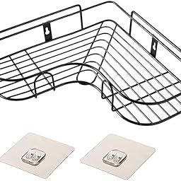 Elegance Aura Multi-Purpose Corner Shelf for Bathroom and Kitchen/Bathroom Organizer with Self Adhesive Magic Sticker No Drill Required (Pack of 1)-image-28