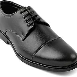 Fortune HML-13E Men’s Formal Oxford Shoes - Black, Brown - Synthetic Leather Lace-Up with Cushioned Footbed - Stylish Office Footwear - Comfortable and Lightweight-picture-2