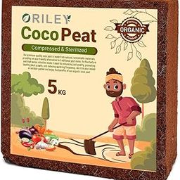 Oriley 5 Kg 100% Natural Cocopeat Block for Garden Plants Organic Agricultural Compost Coco Peat for Indoor & Outdoor Fertilizer Kitchen Terrace Gardening Khaad (Expands Upto 75 litres of Powder)-picture-4