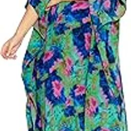 Trending Tie and Dye Prints Comfortable Long Plus Size Women's Kaftan Maxi Dress | Beach Cover up |One Size fits All-picture-54