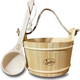 Saffro Sauna Bucket & Sauna Ladle for Beautiful Sauna Accessories, Made from Finnish Pine - Sauna Bucket and ladle for Your Wooden Sauna-image-44