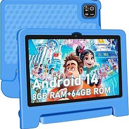 NRKDUBQ J10P Kids Tablet, 10.1" HD IPS Screen, Android 14, 8GB RAM, 64GB Storage, Blue, 12-Hour Battery, Parental Controls-picture-17