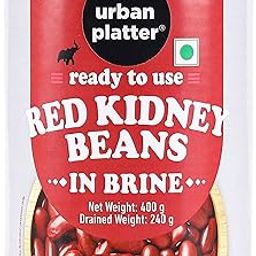 urban platter Red Kidney Beans (Rajma) in Brine, 400 g (Drained Weight 240 g)-picture-25