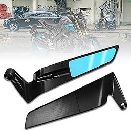 OBEROI'S TRADERS Bike Rear View Side Handle Bar Mirror | York Nut Fitting | Stealth Convex Glass for Compatible With Yamaha MT 15-image-80
