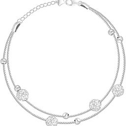 925 Silver Classic Loop Bracelet, Adjustable | Gifts for Women and Girls | With Certificate of Authenticity and 925 Stamp | 6 Months Warranty-image-16