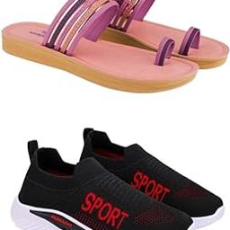 Extra Soft Classic Casual wear with Flexibility Technology Flat Combo for Women's/Girl's(6145+7073)()-image-103