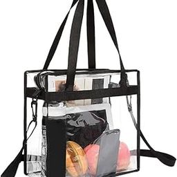 Large Clear Tote Bag Soulder Stap, Fashion PVC Shoulder Handbag for Women, Bag for Travel, Shopping, and Work - Tote for Women and Girls-45