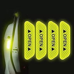 CARTMAN Universal Door Open Reflective Warning Sticker Open Sign Safety Reflective Decal Tape (Pack of 4, Green)-16