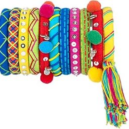 Banjara boho style thread work Bangles, Handcrafted Cotton Thread Bangle Set for Women & Girls (11 Bangles)-image-6