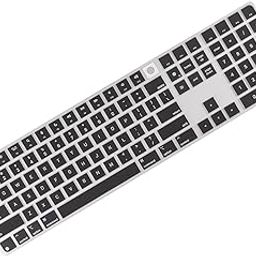 Oaky Keyboard Skin Cover for Apple iMac A3119 Release 2024 Waterproof Dust-Proof Ultra Thin Keyboard Skin Protector - Silicon Black-10