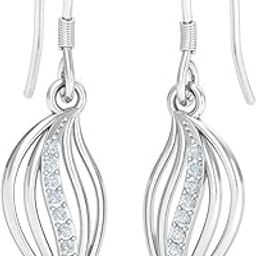 14KT White Gold Diamond Aubrey Layered Hoop Earrings for Women-image-4