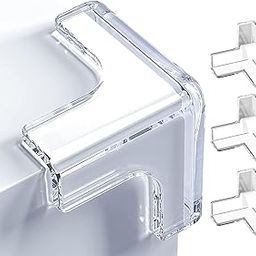 KESI ORNAMENTS 4 Pack T Shape Corner Guards, Corner Protector for Baby, Clear Edge Bumpers, Baby Proof Bumper & Cushion to Cover Sharp Furniture & Table Edges, Clear and Transparent Table Corners-0