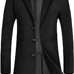 Mens Wool Coats Long Coats Thick Winter Jacket Elegant Outwear 80% Wool Trench Coat 1817-image-56
