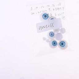 CALANDIS™ 16 Pieces Plastic Half Round Eyes Blue Eyeballs for Doll Bear Toy Making-image-49